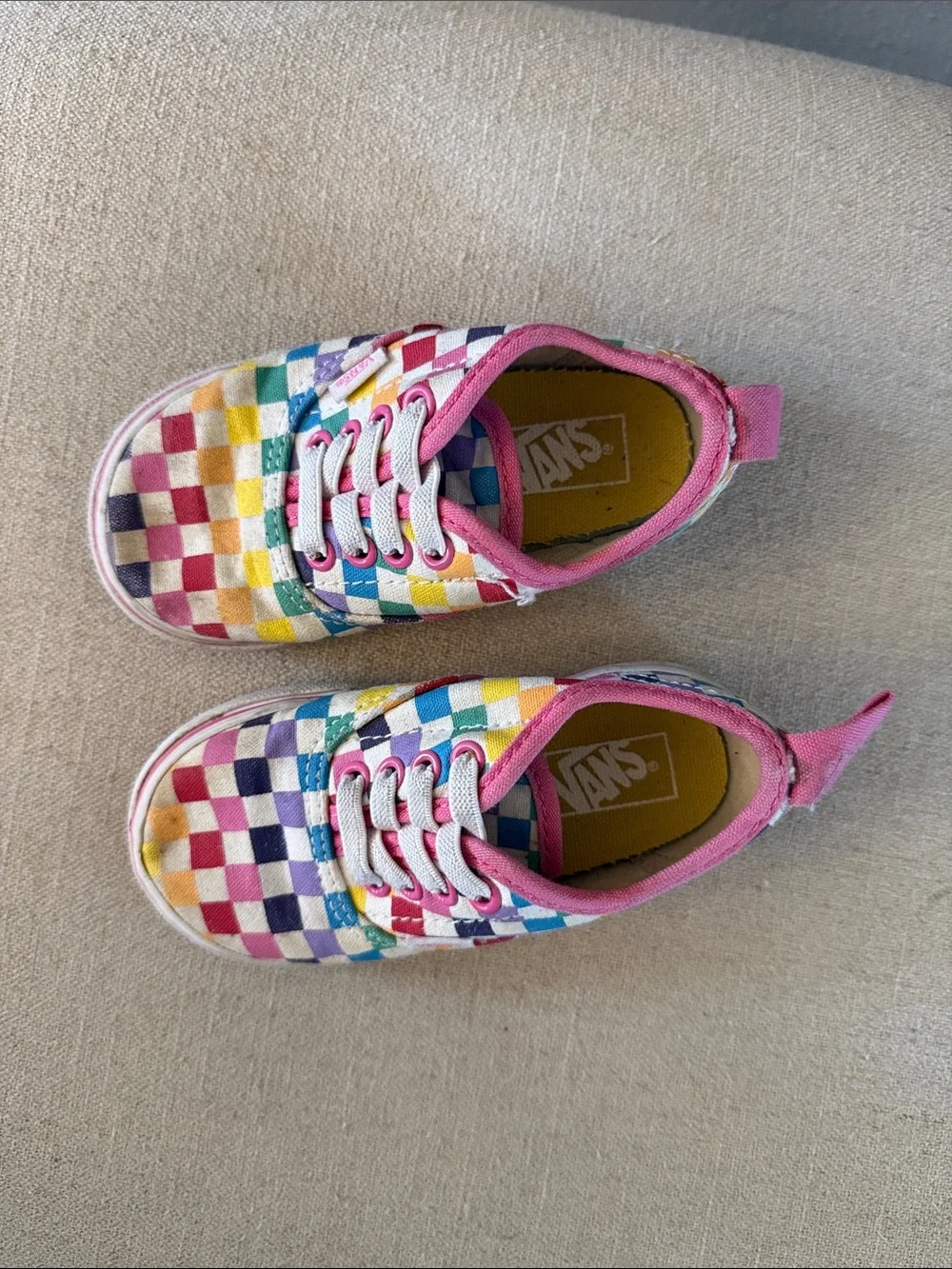 Vans Kids Baby Toddler Multicolor Checkerboard Sneakers Rainbow Size 6